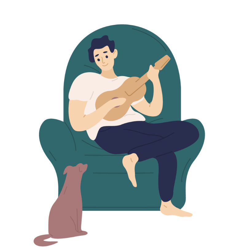 man playing guitar